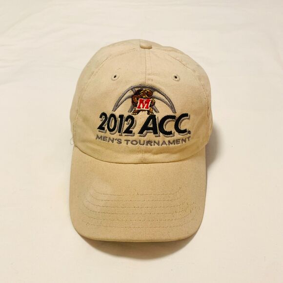 Maryland Terrapins 2012 ACC Tournament Tan Strapback Hat - Picture 1 of 6